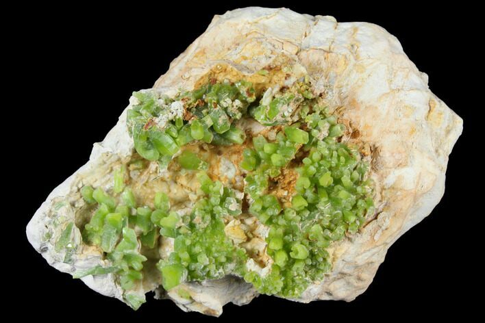 Vibrant Green Pyromorphite Crystal Cluster - China #132758